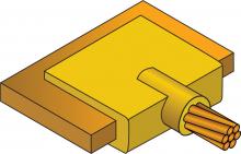 ERICO LJCAG1G - MOLD,CABLE TO BUS/LUG,HORZ TEE CABLE TAP