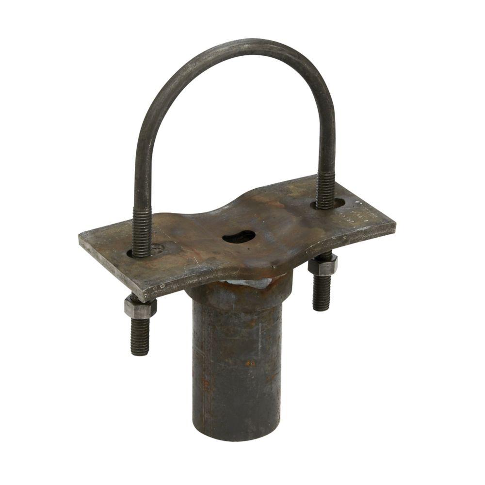 PIPE SPT W/ U-BOLT, 12", PLN