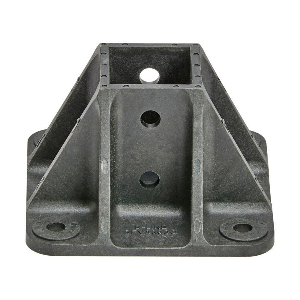 POST BASE, 5"X5"X3", FIBERGLASS