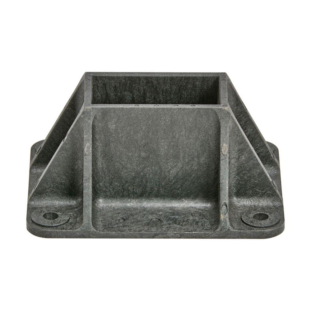 POST BASE, 5"X6 5/8"X3", FIBERGLASS