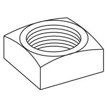 Eaton B-Line NUT,SQ 5/8 ZN - SQUARE NUT, 5/8-IN., ZINC PLATED