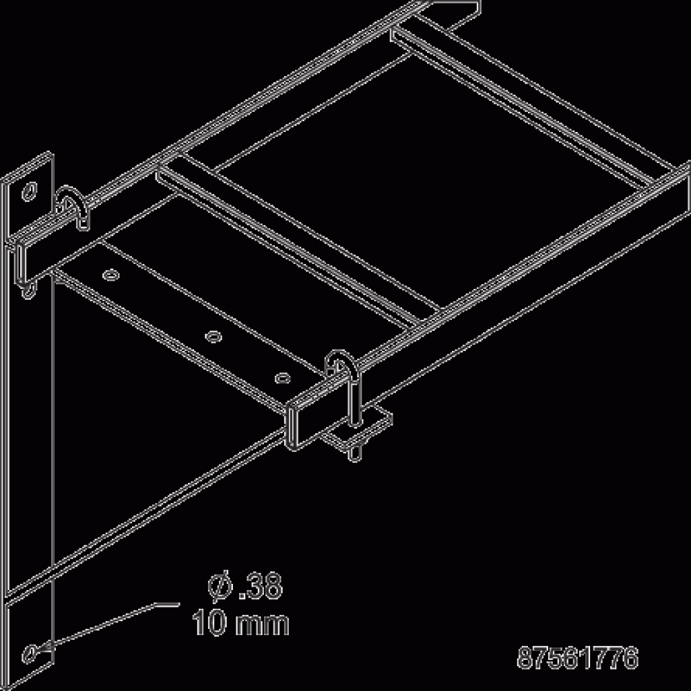 Tri. Support Bkt. 18in - Clear