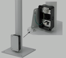 Pentair Hoffman FLOORPOST - Vert. Arm Floor-post, Lgt Grey