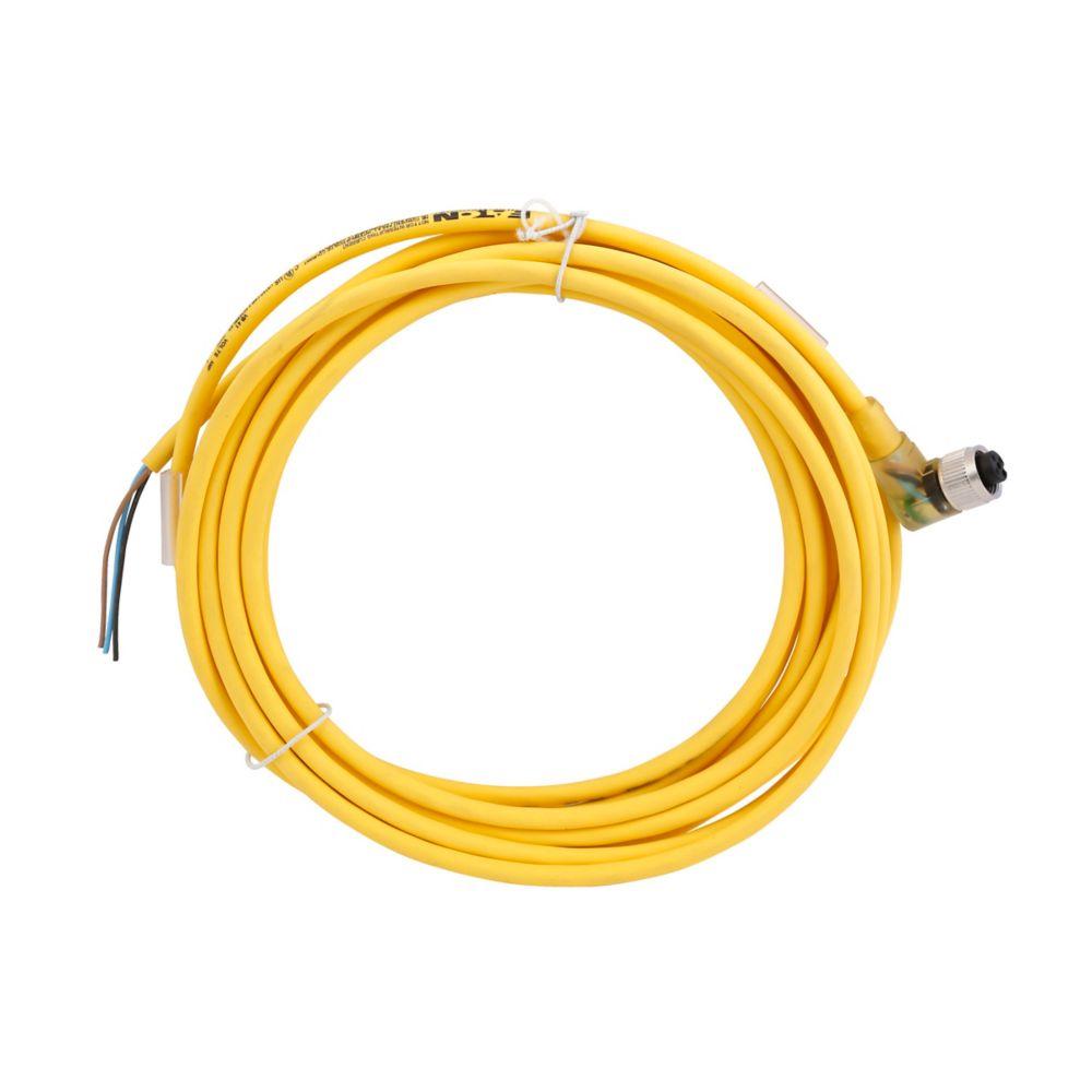 CORDSET,RT ANG,DC 4P 4W,LED PNP,22GA,PUR