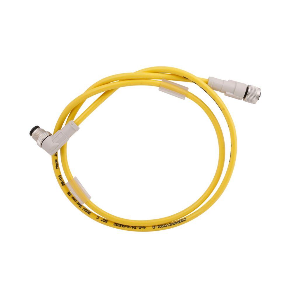 CORDSET,ST F,RA M,DC,4P 4W,22GA PVC Y,1M