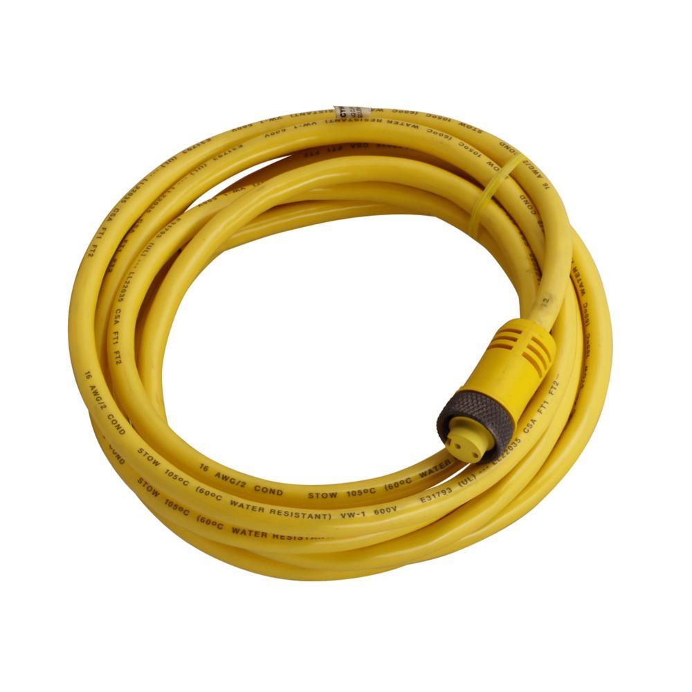 CORDSET,MINI,2PIN,16GA,4M,YEL