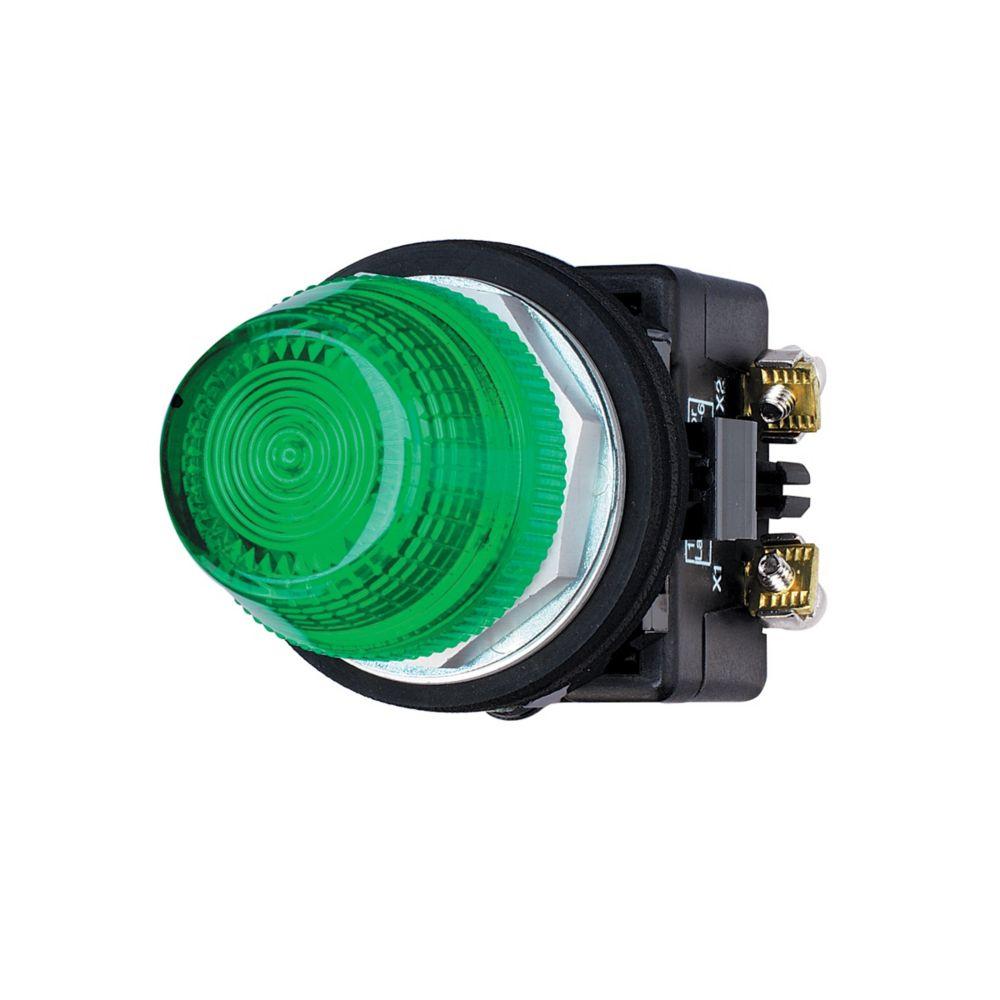 INDICATING LIGHT, 120V FV INCAND, GREEN