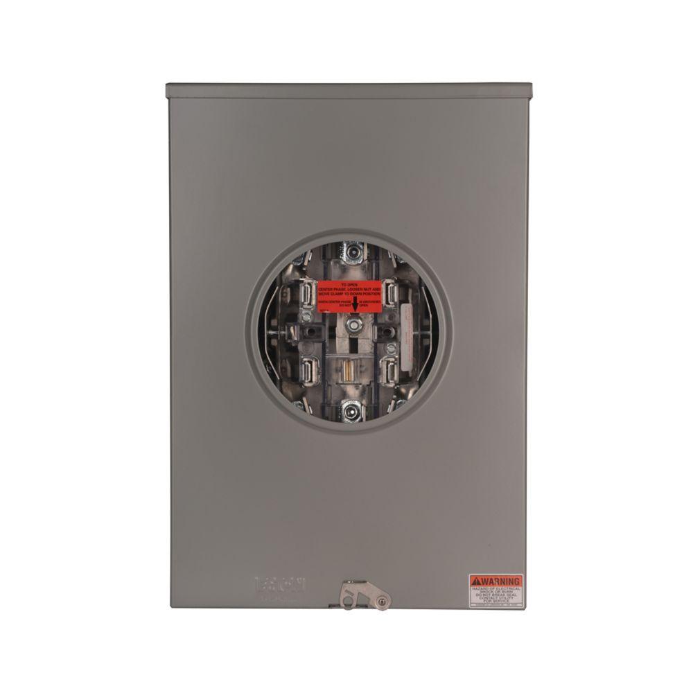 MtrSkt,200A,Ringless,5-Jaw,OH/UG,Lvr BP