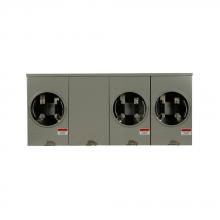 Eaton UHT3R2332TCH - MtrSkt,200A,Ringless,4-Jaw,OH/UG,3-Gang