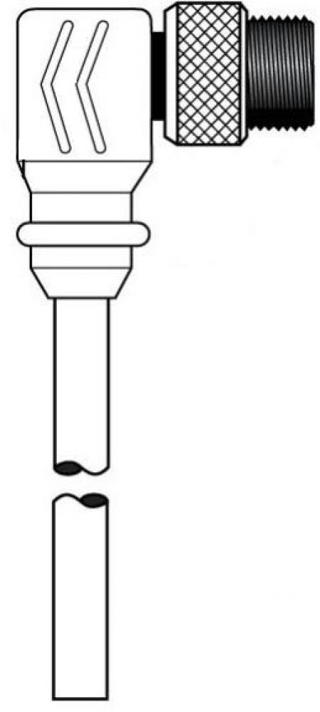 MICR-SYNC DL KEY SGL END M 90 6P 20' PVC