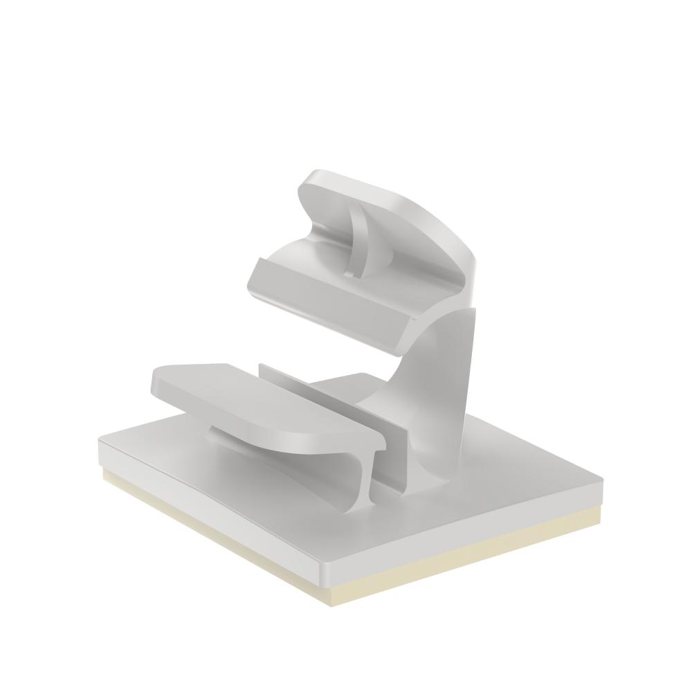 LWC25-A-D Wire Clip, Natural, PA 6.6, Rubber Adh