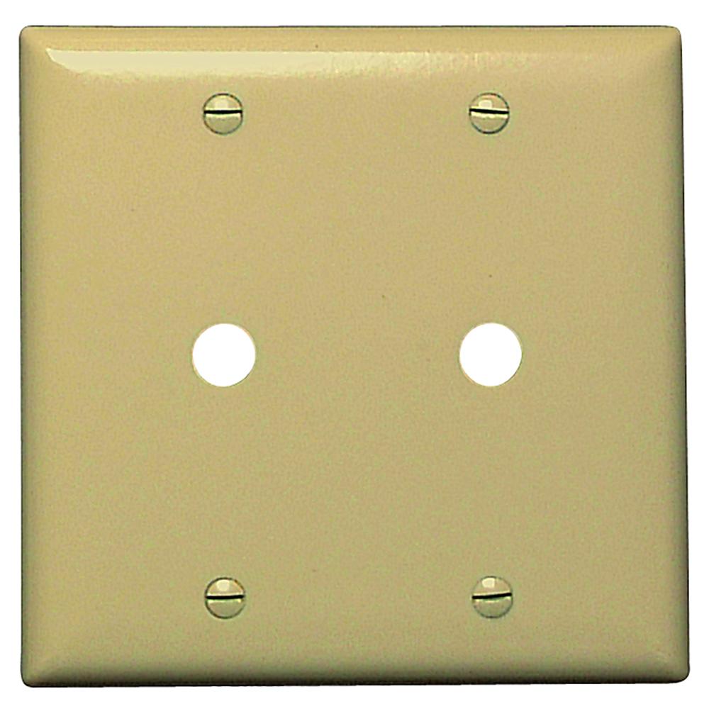 SMOOTH WALL PLT 2G TELEPHONE IVORY