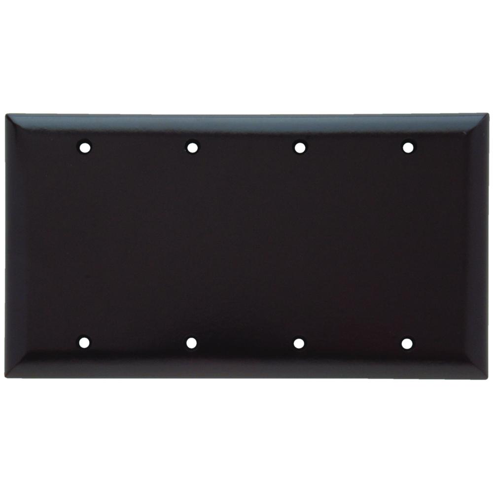 SMOOTH WALL PLATE 4G BLNK BOX MT BR