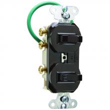 Legrand-Pass & Seymour 696G - COMBO 2SW 1P+3W 15A 120/277V BN