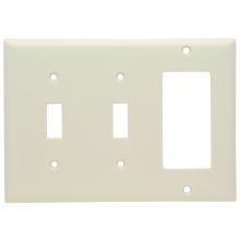 Legrand-Pass & Seymour SP226LA - SMOOTH WP 3G 2 TOGGLE + 1 DECOR LT