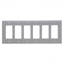 Legrand-Pass & Seymour SP266GRY - SMOOTH WALL PLATE 6G SIERRAPLEX GRY