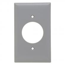 Legrand-Pass & Seymour SP720GRY - SMOOTH WALL PLATE 1G POWER OUTLET GY