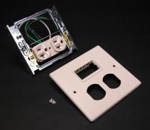 Legrand-Wiremold V4047WM - 2G DEV PLT 1 DUP 1 2A MINI ADPT V